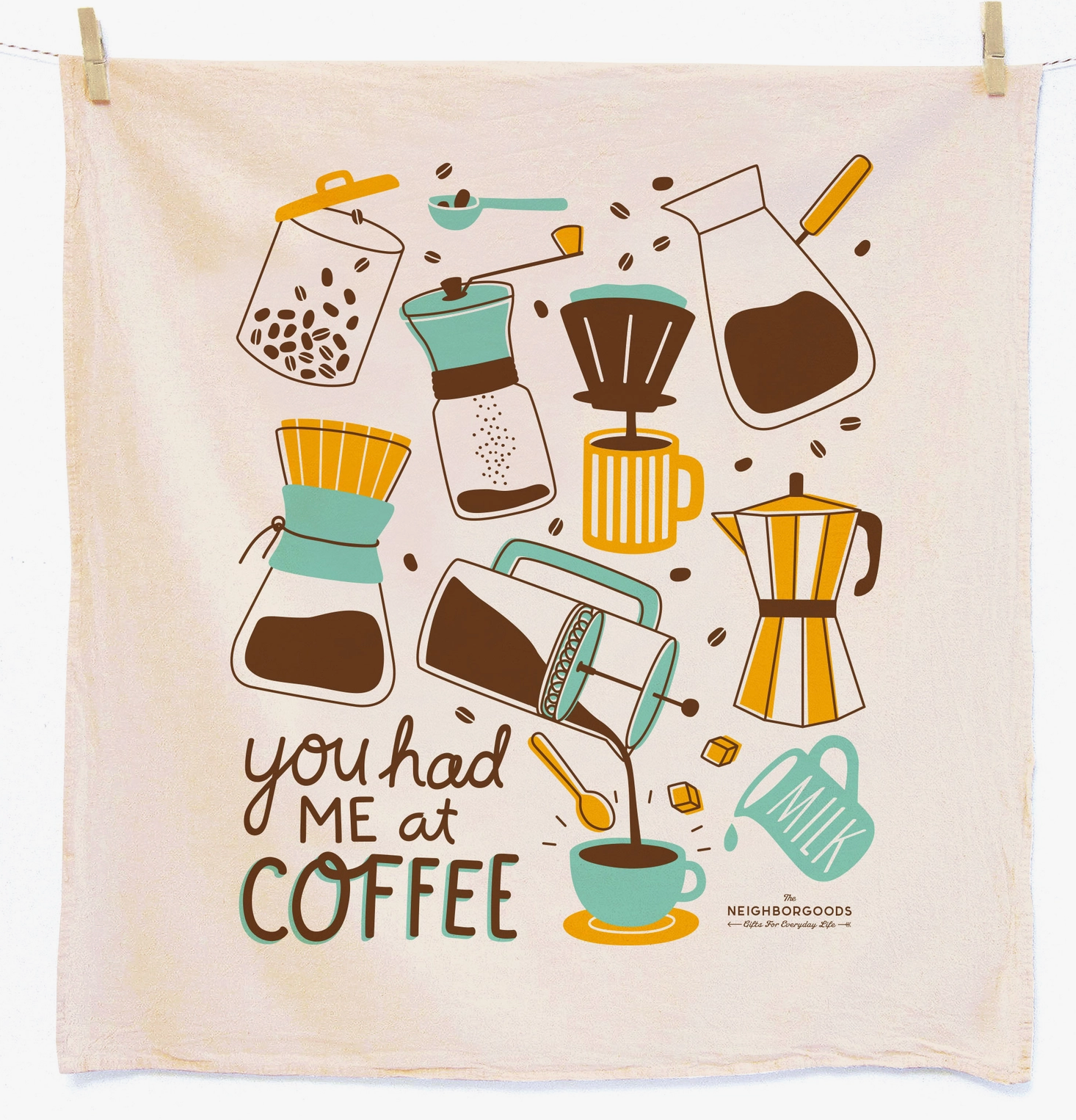 Coffee definition premium tea towel